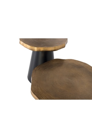 2 tables basses  -  Noir et cuivré