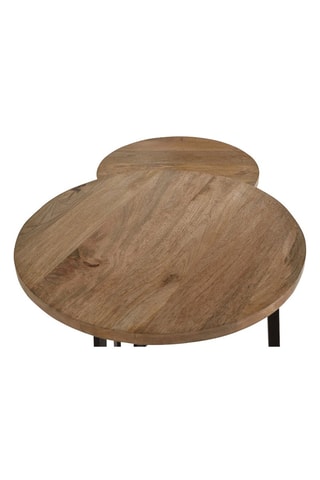 2 tables basses - Naturel et noir