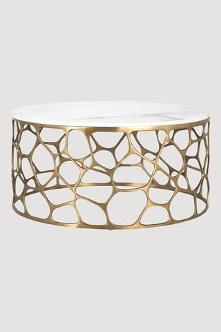 Table basse en marbre - 90 x 44 x 90 cm