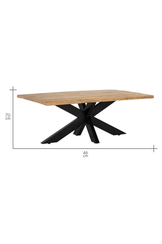 Table basse en manguier massif et bois d’acacia - 120 x 46 x 70 cm