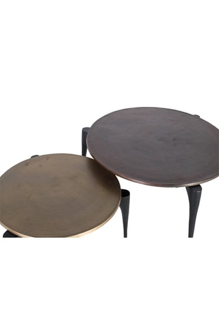 2 tables basses -  Doré et noir