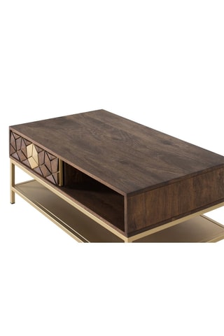 Table basse - Marron et doré