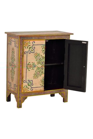 Meuble de rangement 2 portes - Marron et bleu