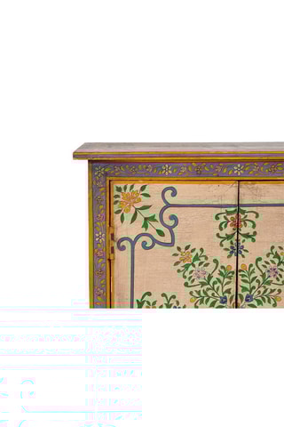 Meuble de rangement 2 portes - Marron et bleu