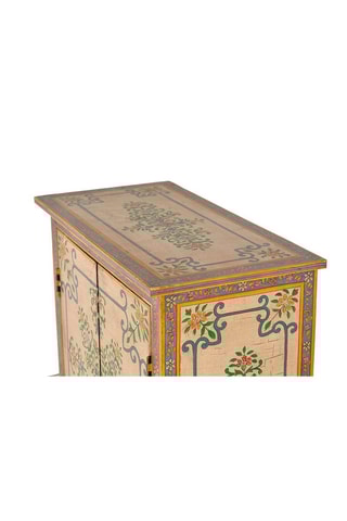 Meuble de rangement 2 portes - Marron et bleu