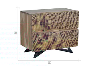 Table d'appoint - Naturel et noir