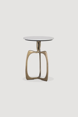 Table d'appoint Blanc et doré