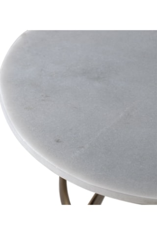 Table d'appoint Blanc et doré