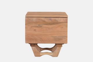 Table de chevet 1 tiroir en acacia - 50 x 40 x 52 cm