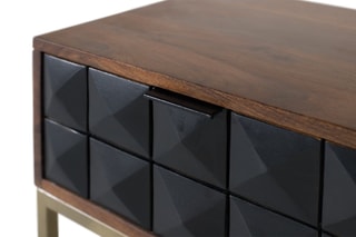 Table de chevet 1 tiroir en manguier - 45 x 50 x 47 cm