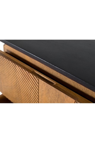 Table de chevet 2 tiroirs en bois recyclé - 50 x 55 x 40 cm