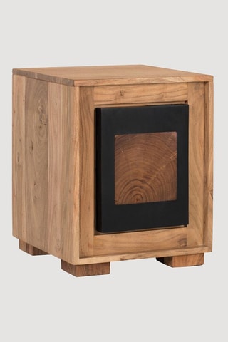 Table de chevet en manguier massif - 40 x 51 x 40 cm