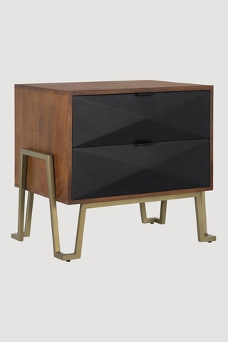 Table de chevet en manguier - 68 x 61 x 45 cm