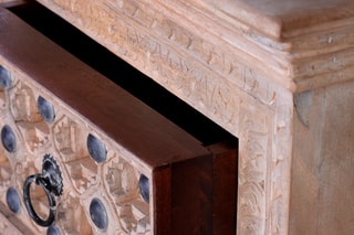 Table de chevet 2 tiroirs - Naturel