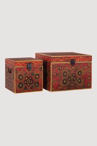 2 coffres de rangement en manguier