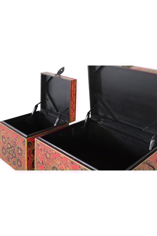 2 coffres de rangement en manguier