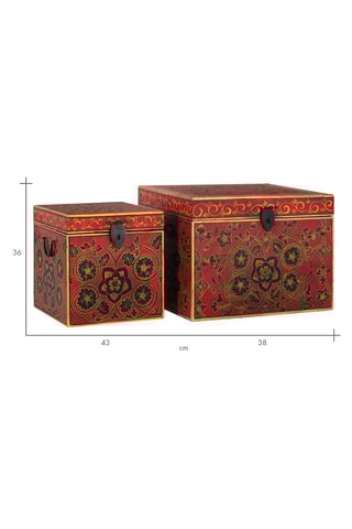 2 coffres de rangement en manguier