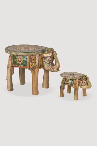 2 tables d'appoint - Naturel