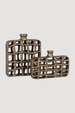 2 vases - 23 et 35 cm - Doré