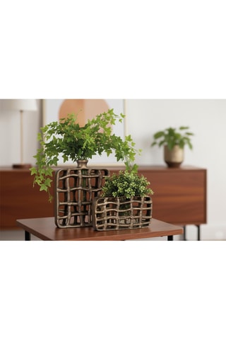 2 vases - 23 et 35 cm - Doré