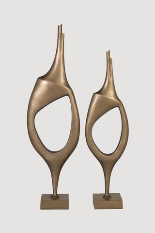 2 statues - 28 x 96 x 15 cm et 23 x 86 x 15 cm