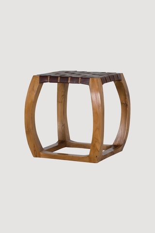 Tabouret en bois de mindi - 45 x 46 x 45 cm