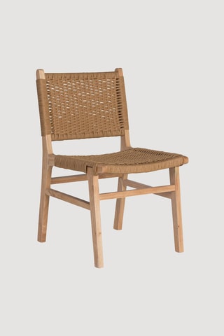 2 chaises en bois d’hévéa - 50 x 86 x 57 cm