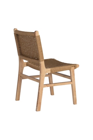 2 chaises en bois d’hévéa - 50 x 86 x 57 cm