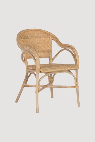 2 chaises en rotin et bambou - 55 x 84 x 63 cm