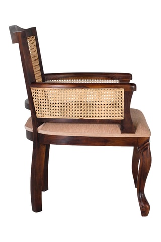 Fauteuil - Naturel et beige - En tissu