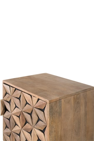 Table de chevet 1 porte en manguier - 47 x 64 x 40 cm