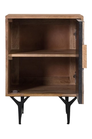 Table de chevet 1 porte en manguier - 47 x 64 x 40 cm