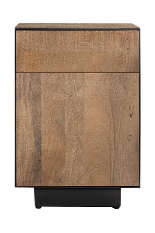 Table de chevet 1 porte en manguier - 45 x 66 x 45 cm