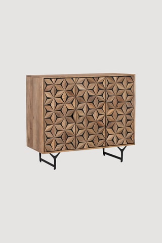 Buffet 3 portes en manguier - 100 x 90 x 40 cm