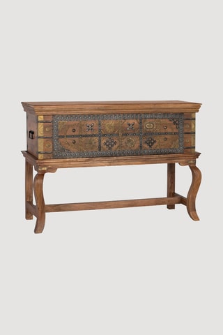 Console-coffre en manguier - 116 x 80 x 40 cm