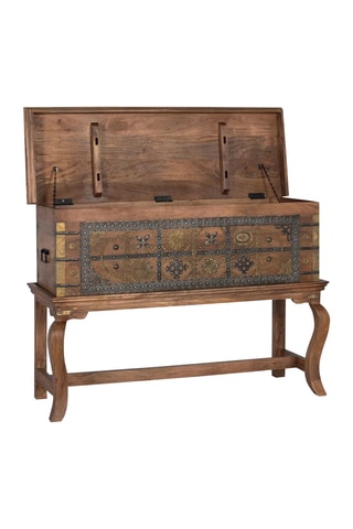 Console-coffre en manguier - 116 x 80 x 40 cm