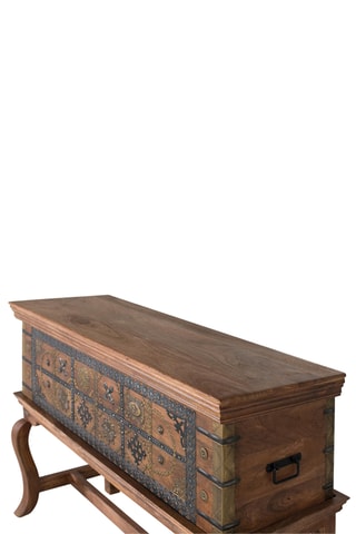 Console-coffre en manguier - 116 x 80 x 40 cm