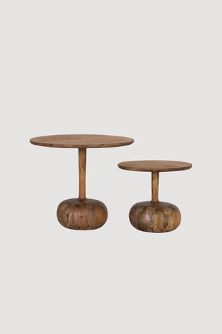 2 tables d’appoint en manguier