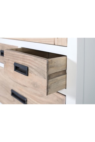 Vitrine 1 porte en bois de mindi massif - 75 x 180 x 40 cm