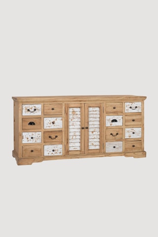 Buffet 2 portes en bois de mindi massif - 160 x 77 x 50 cm