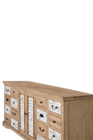 Buffet 2 portes en bois de mindi massif - 160 x 77 x 50 cm