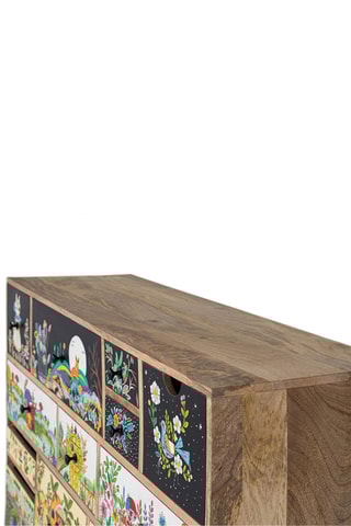 Commode 14 tiroirs en manguier - 120 x 90 x 40 cm 