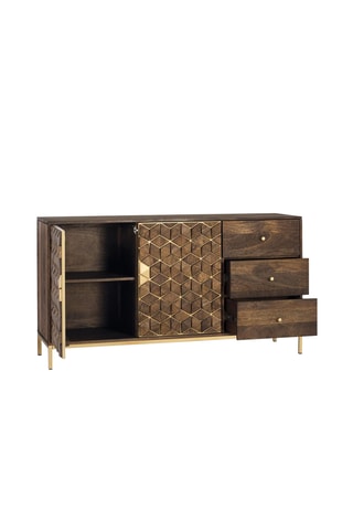 Buffet 2 portes en manguier - 145 x 77 x 40 cm