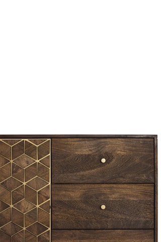 Buffet 2 portes en manguier - 145 x 77 x 40 cm