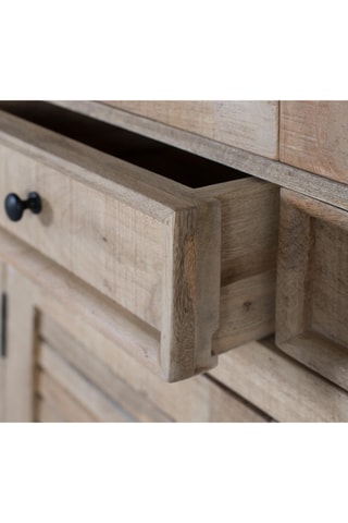 Vaisselier 4 portes en manguier - 90 x 180 x 40 cm