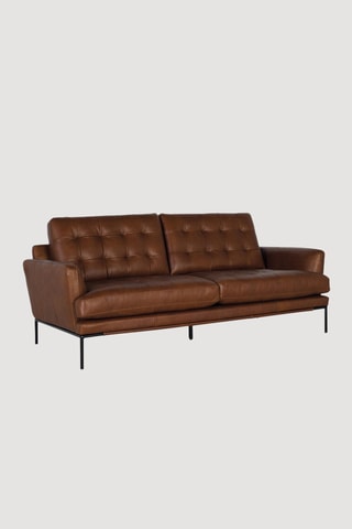 Canapé - Marron - En cuir