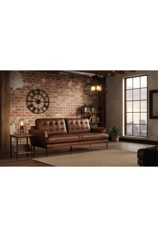 Canapé - Marron - En cuir