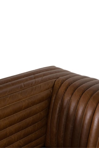 Canapé - Marron - 3 places - En cuir