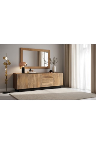 Buffet 3 portes en manguier - 180 x 57 x 44 cm