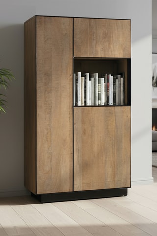 Buffet 3 portes en manguier - 90 x 141 x 47 cm